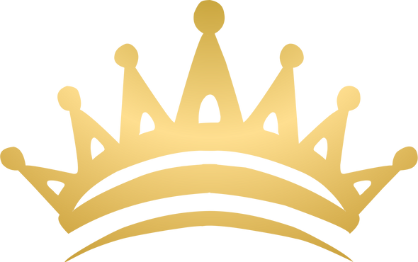 gold crown king queen emblem